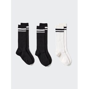 Uniqlo مخطط الجوارب عالية | 3 أزواج