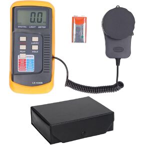 Digital Illuminance Light Meter LCD Display 0.1‑200000LX Illuminometer with Storage Box for Library