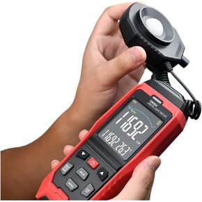 TA632A LCD Digital Light Meter Digital Lux Meter Handheld Illuminometer Luminometer Photometer Luxmeter Light Meter 0-200000 Lux,Accurate Testing