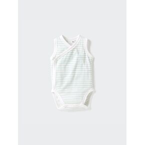 Uniqlo Baby Cotton Mesh Inner Bodysuit | Striped | Open Front