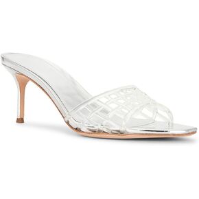 High Heel Sandals for Women Open Pointed Toe Mesh Mules Sandals Beach Summer Dress Stiletto Shoes