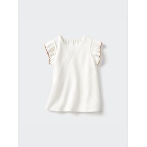Uniqlo Baby DRY Frilled Sleeve T-Shirt