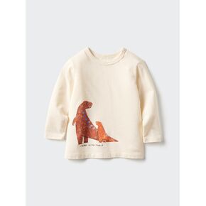 Uniqlo Baby Dinosaur Embroidered T-Shirt | Long Sleeve