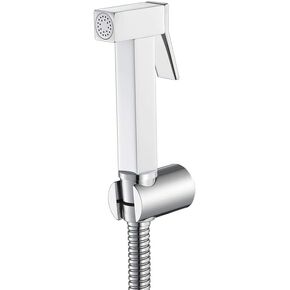 Chrome Hand Held ToiletSprayer, Bathroom Brass ShowerTaps Spray Toilet Cleaning Faucet Portable Cloth Diaper Washer