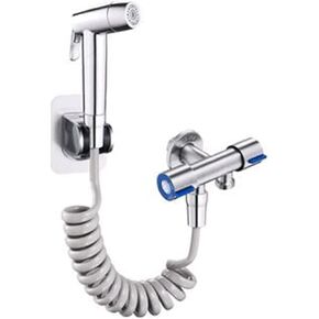 Toilet Bidet Sprayer kit ABS Cloth Diaper Sprayer kit Bidet Sprayer kit for Toilet Jet Spray for Toilet Portable 2m Hose Double Control Angle Valve for Kitchen,Brushed(Brushed)