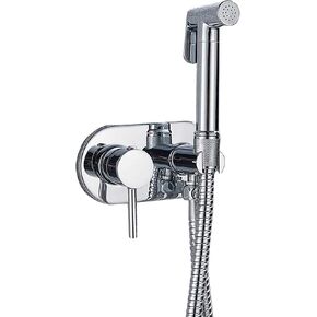 Chrome Handheld Bidet Sprayer for Toilet with Hot and Cold Water, Bathroom Cloth Diaper Sprayer Set Wall Mounted Brass Toilet Bidet Sprayer Kit for Pet Bathing, Personal Hygiene