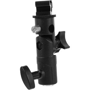 Photography Flash Stand Umbrella Shape Flash Lamp Bracket 1/4'' 3/8'' Socket Base for Tripod or Light Stand
