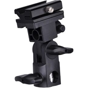 jojofuny Plastic Flash Bracket Flash Mount Swivel Light Stand Bracket for DSLR Camera Flash Holder for Light St