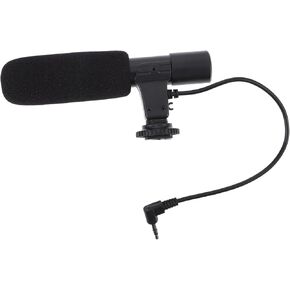 1Pc DSLR Camera Microphone Lightweight Digital Interview Mic with Jack for Phones Cameras High Sensitivity Voice Tube for Easy Operation and Recording