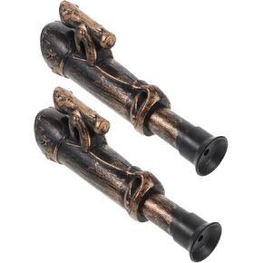 2pcs Pirate Telescope Retro Collapsible Monocular for Cosplay Themed Parties for Group Activities Imaginative Play and Exploration