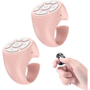 Fingertip Wireless Bluetooth Remote Control,Creative Remote Scrolling Ring,Wireless Camera Remote Shutter,Video Remote Control App Page Turner,Mobile Phone Controller for Car, Home, Travel