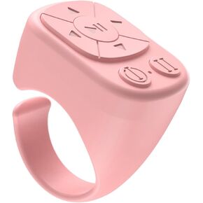 2025 New Fingertip Wireless Bluetooth Remote Control Fingertip Cordless Remote Control Automatic Scrolling Ring for Camera Shutter TikTok Short Video and Music Remote Controller (Blue)