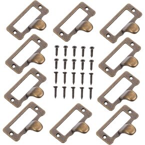 Cabinet Door Handles 10pcs Black Metal Handles for Kitchen Dresser Closet Vintage Style