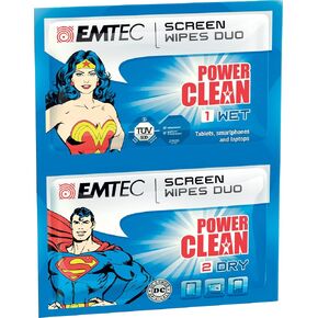 EMTEC Duo Screen Wipes, Blue