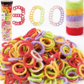 300PCS Small Hair Ties,No Crease Durable Hair Ties, Baby Girl Elastic Hair Ponytail Holder Hair Accessories for Infants Toddlers Kids