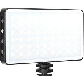 RGB Video Light, 10W Camera Light Panel with 3.7V 4000mAh Rechargeable Battery, Portable Light for Photography