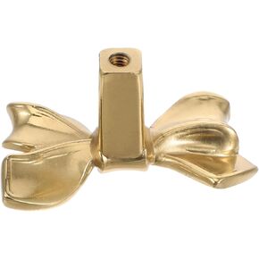 Gold Bow Drawer Pull Handles Decorative Brass Knobs for Dresser Wardrobe Cabinet and Boys and Girls Bedroom Multifunctional Quick Installation Aesthetic Home Decor