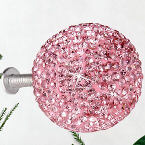 Drawer Knobs Wardrobe Knob Door Handle Cabinet Knobs Pulls Crystal Cabinet Knobs Furniture Decoration - (Color: Pink)