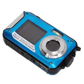 Water Digital Camera Dual Screens Double Screens Underwater Camera 10ft Front Rear 2.7K 48MP (Yellow)