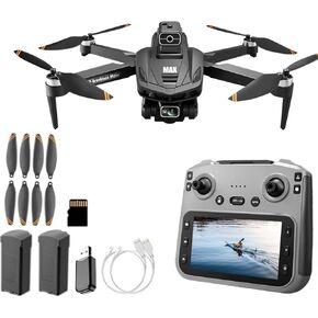 GPS بدون طيار مع كاميرا 4K ، و 4.5 "شاشة LCD - ناقل حركة صور عالي الدقة 3280 قدم ، و Zoom 50x ، والعودة التلقائية ، واتبعني ، وعودة إلى المنزل ، والتحكم