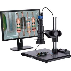 AmScope 0.7X-5X Zoom 3.1MP USB Digital Inspection Microscope with Ring-Light