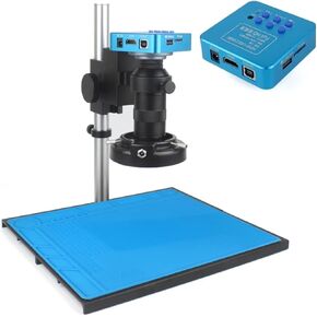 48MP 4K USB HDMI Digital Video Monocular Microscope Camera Continus Zoom 180X C-Mount Professional Soldering Phone Repair Tools(A Set 180X)
