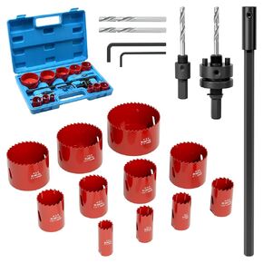مجموعة منشار 7pcs متعددة الحجم ، 3/4 "إلى 2-1/2" شفرات المنشار ثنائية المعدن ، 3 بتات الحفر ، 2 مغزل ، ومفتاح سداسي ، أدوات منشار الثقب للمعادن الرقيقة ، الخشب ، PVC ، البلاستيك ، الجدران الجافة