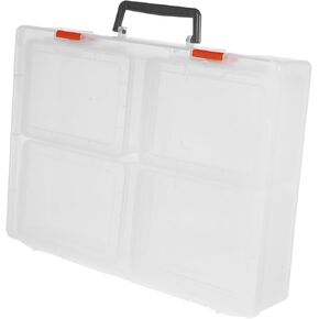 1Set Practical Household Photo Box Multifunctional Organizer for Photos Postcards and Items Durable Transparent Storage Case with Inner Organizers for Home