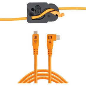 Tether Tools Tetherguard Leverlock Plate Port مع Tetherpro Optima 10g مباشرة إلى الزاوية اليمنى 6 '(1.8 متر)