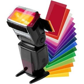 2 Pack 24 Pcs 12 Filter Kit Flash Speedlight Filters Lighting Gels Sheets Easy to Use