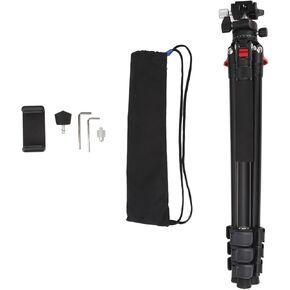 1335mm Height Adjustable Camera Tripod, Lightweight Aluminum Alloy, Detachable Monopod, 360° Ball Head, Quick Release Plate, 8KG Load Bearing, for Travel and Outdoor Photography
