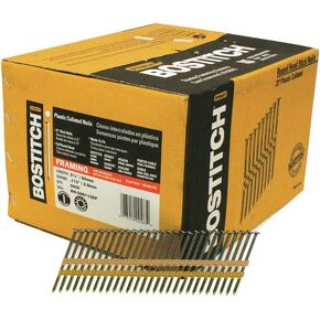 BOSTITCH Framing Nails, Round Head, 2-3/8-Inch x .113-Inch by 21 Degree Plastic Collated, 5,000-Pack (RH-S8D113EP)