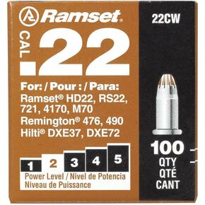 ITW BRANDS 00594 .22 Caliber Powder Fastener Load, Brown, 100-Pack