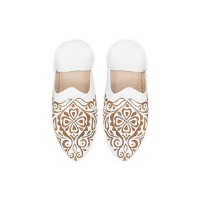 Moroccan babouche slipper, Leather slipper, women Handmade Babouches slippers Dyed With Natural Color, Lady babouche, Babouche women (37 EU, Turquoise)