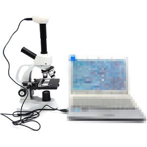 Microscope 2000X Single Binocular Microscope, Children's Microscope, Student Microscope, Professional Scientific Experiment for School Laboratory,N21