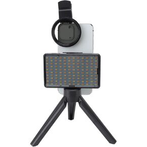Cell Phone LED Fill Light Rechargeable Portable Photography Fill Light for Live Streaming, Adjustable Color Temperature for Artists, ABS Material