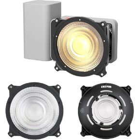 ZHIYUN CINEPEER CX50 [Official] 50W LED Video Light Mini Lens Reflector (ZY Mount) Adjustable Light Modifier 5X Brightness Boost APP Control with Battery, COB Continuous Output Lighting for Video & Lo