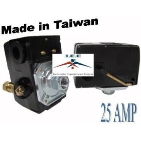 HEAVY DUTY 25 AMP AIR COMPRESSOR PRESSURE SWITCH CONTROL VALVE 95-125 PSI 1 PORT