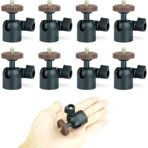 (8 Pack) LINCO Lincostore 1/4" Swivel Mini Ball Head Screw Tripod Mount for DSLR Camera Camcorder Light Bracket A020 for Cell Phone Holder