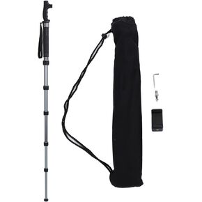 Extendable Camera Monopod, Aluminum Alloy Portable Travel Monopod with Carrying Bag, 6 Sections Up to 68.5in, 1/4 3/8 Inch Screws, for Cameras and Phone Stabilizers, Lightweight a