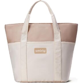 SMIRLY Large Insulated Cooler Bag, Thermal Insulated Grocery Bags, Collapsible Cooler Tote for Travel,Beach or Picnic
