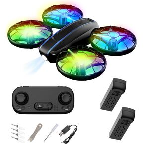 RC Drone for Kids and Beginner, Small RC Quadcopter with Lights and 3D Flip, Altitude Hold, Headless Mode, Propeller Full Protect, Easy to Fly Toys Drone for Kids Boys and Girls Gift (White)