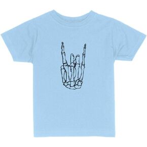 Skeleton Rock Hand Graphic Toddler Kids T-Shirt