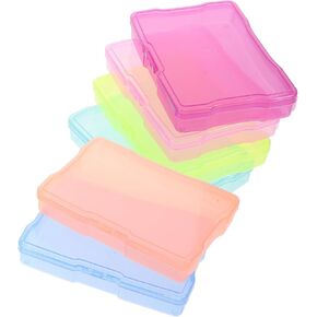 Photo Organizer Box Picture Storage Case Multi Functional Greeting Card and Postcards Organizing Box Includes Independent Boxes Easy to Clean Handles