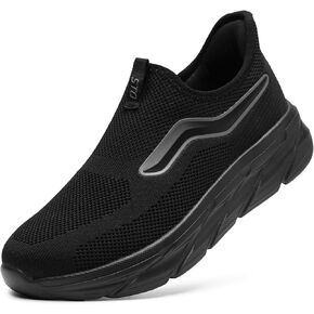 STQ Women's Slip on Walking Shoes Supportive Non Slip Work Lightweight Cushion Plantar Fasciitis Orthopedic Breathable Sneakers for All Day Standing