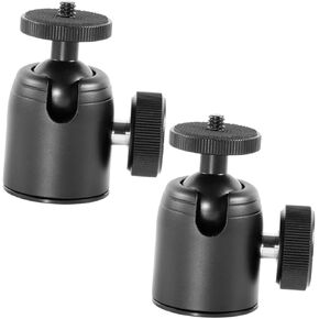 Artibetter 2Pcs Metal Camera Mount Rotating Tripod Ball Head for DSLR Friendly Compact Design Secure Stable Photography Accessory Compatible with Screw