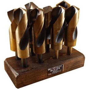 Drill Hog 8 Pc Jumbo COBALT M42 Silver & Deming Drill Bit Set