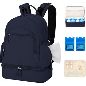 Breast Pump Backpack Fit for Spectra S1/S2 with Removable Cooler Compartment, Breast Pump Bag Fit Pump Accessories for Working & Nursing Moms, Breast Milk Cooler Bag for Travel and Family Use Black in Kuwait