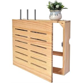Router Shelf Wall Mount WiFi Router Storage Box, Router Storage Box/2 Tiers Set-top Box Supports,WiFi Router Storage Box Router Shelf Wall Mount,Router Organizer,Hider Cord Management