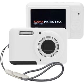 Silicone Case for Kodak PIXPRO FZ55 with Lanyard Kodak PIXPRO FZ55 case- White